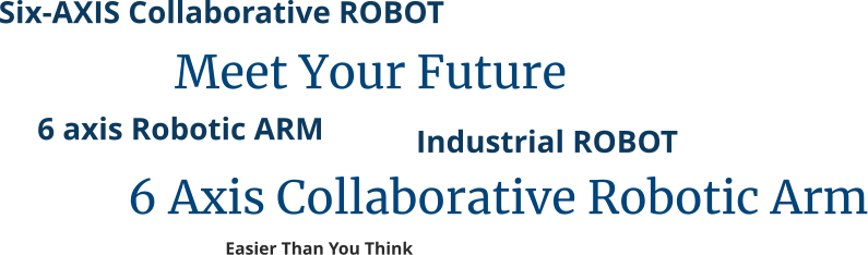 Six-AXIS Collaborative ROBOT Meet Your Future 6 axis Robotic ARM 6 Axis Collaborative Robotic Arm Industrial ROBOT Easier Than You Think